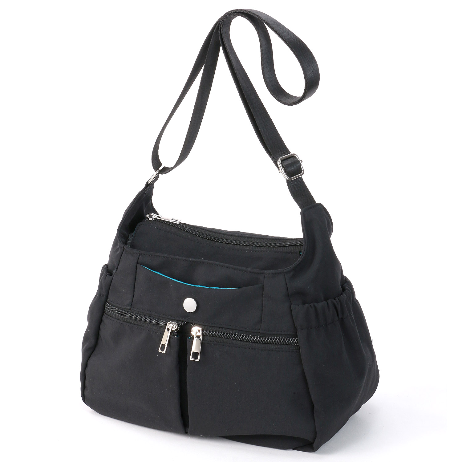 時短 カシメ多収納Wファスナーショルダーバッグ - 画像1