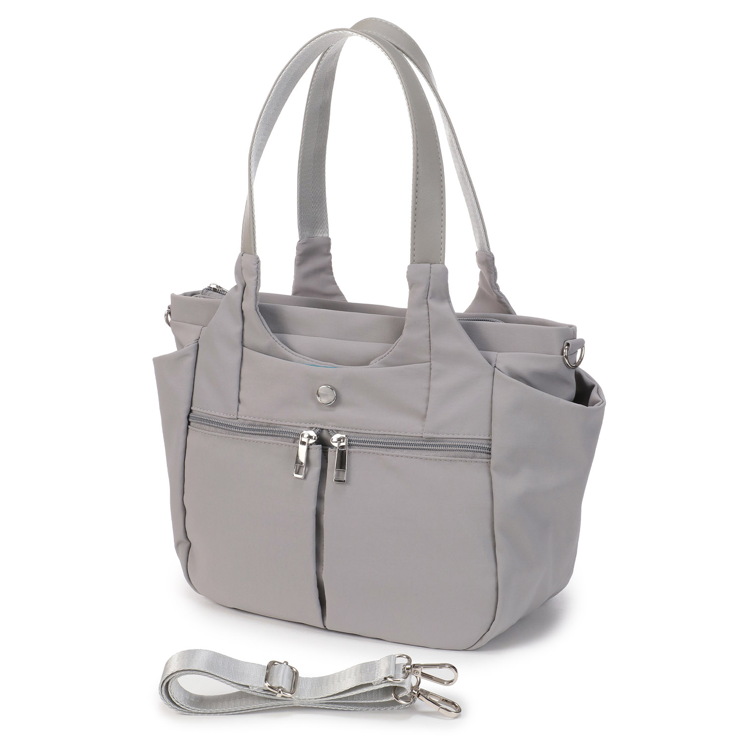 時短 カシメ多収納Wファスナ－2WAYバッグ - 画像2