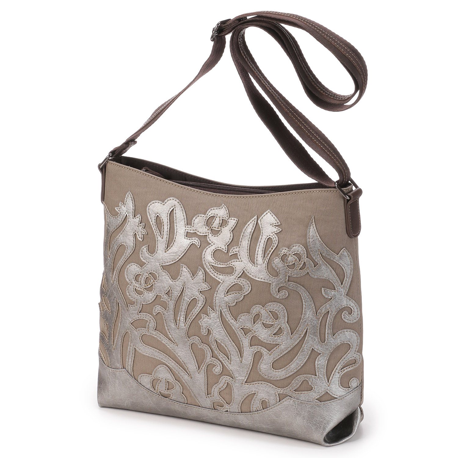 カットワーク横型ショルダーバッグ