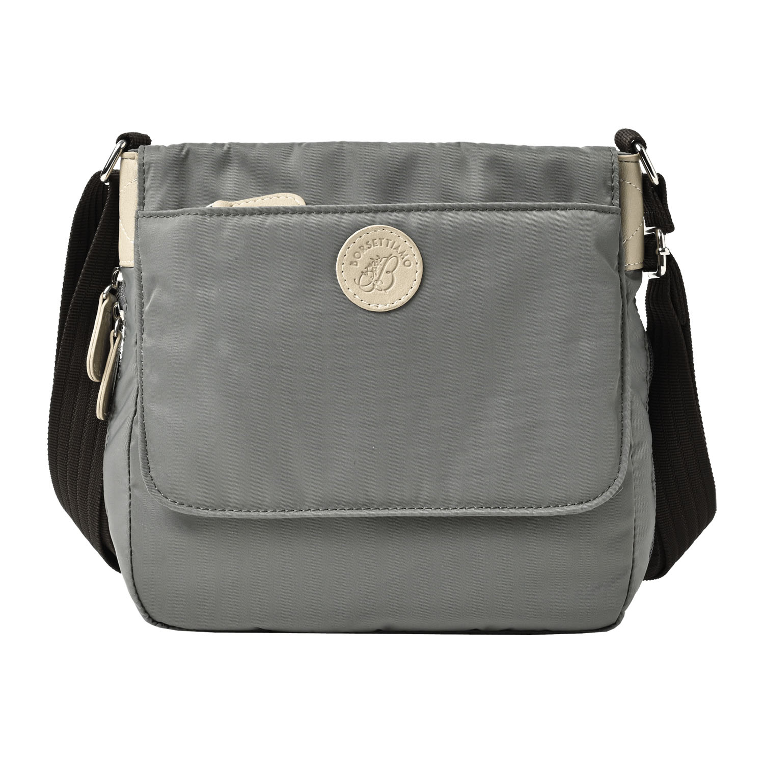 BORSETTIAMO 撥水ナイロン拡張ショルダーバッグ - 画像1