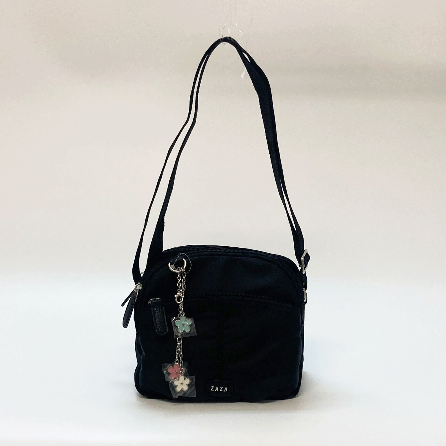 花チャーム付ツイルナイロンショルダーバッグ - 画像3