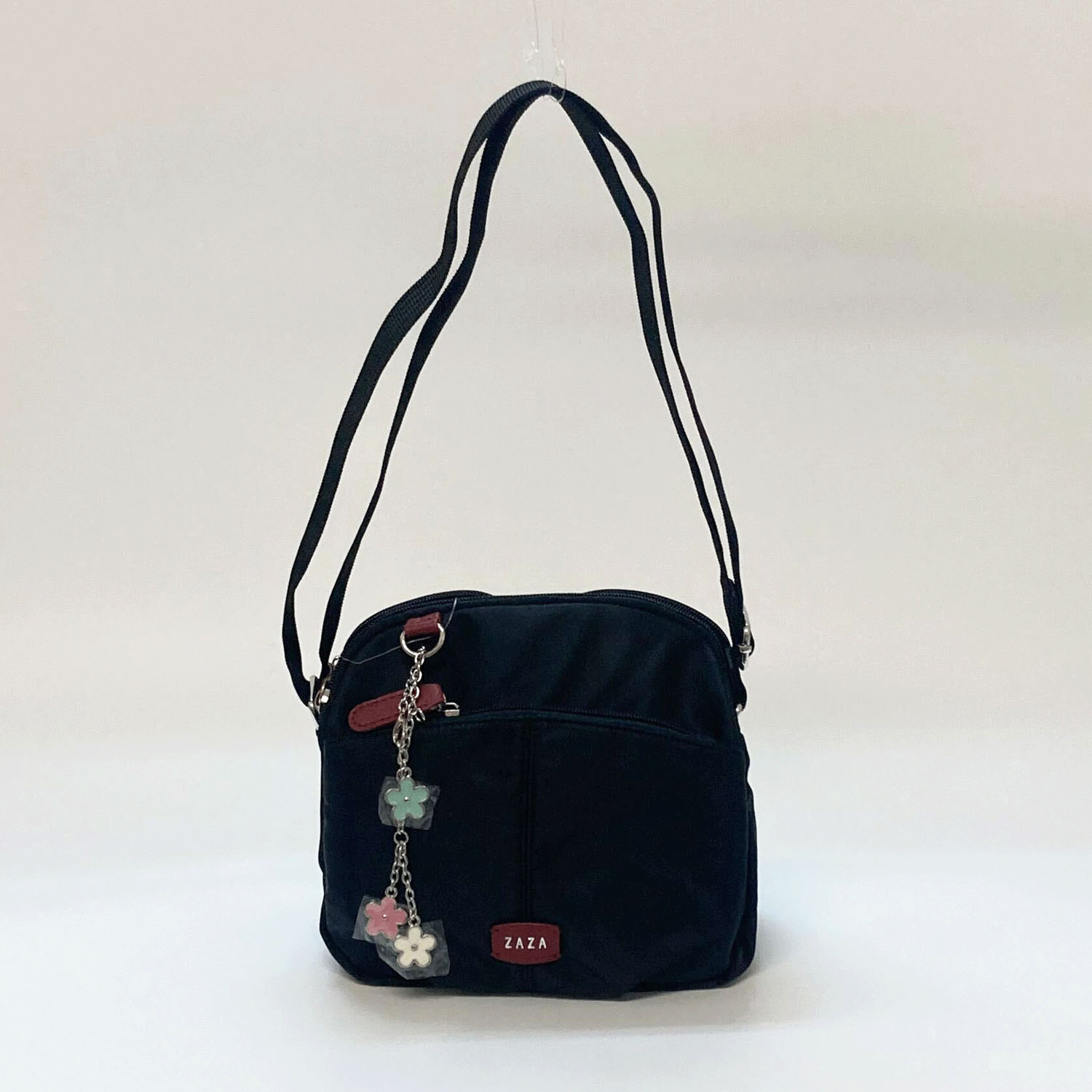 花チャーム付ツイルナイロンショルダーバッグ - 画像4