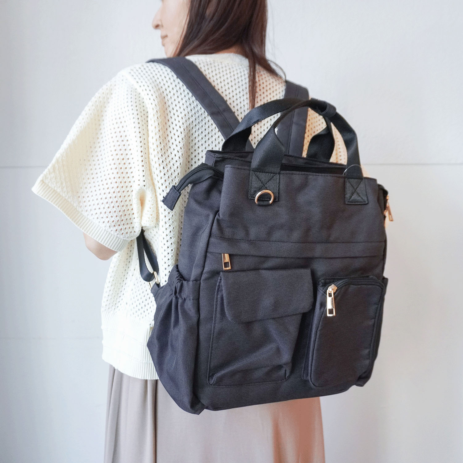 時短前ポケットリュックサック - 画像1