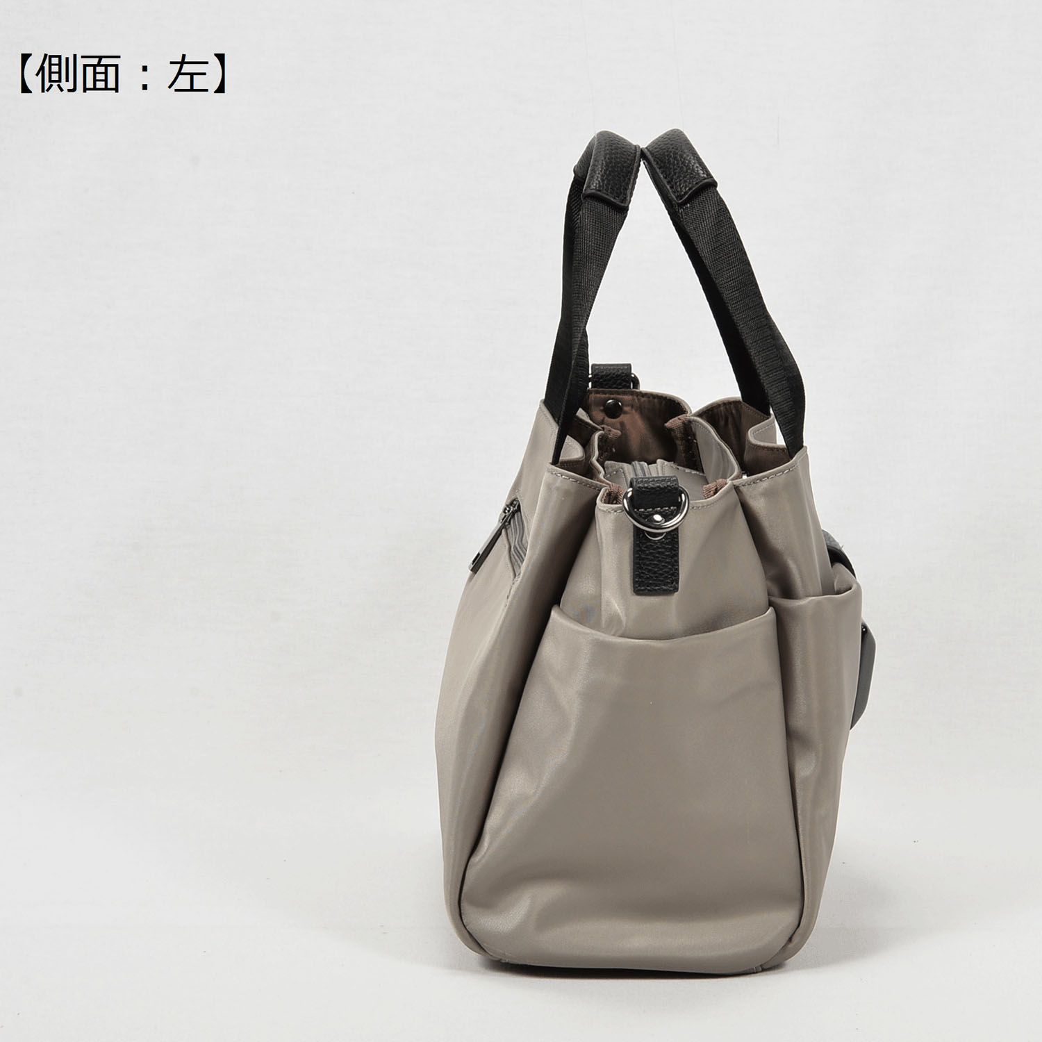 ナイロンブラックスクエアパーツ2WAYバッグ - 画像8