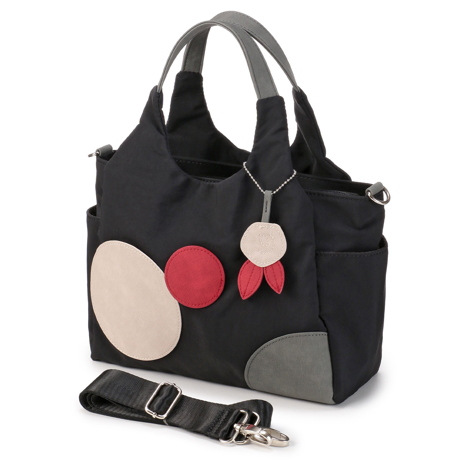 ZAZAシワナイロンサークル2WAYバッグ - 画像3