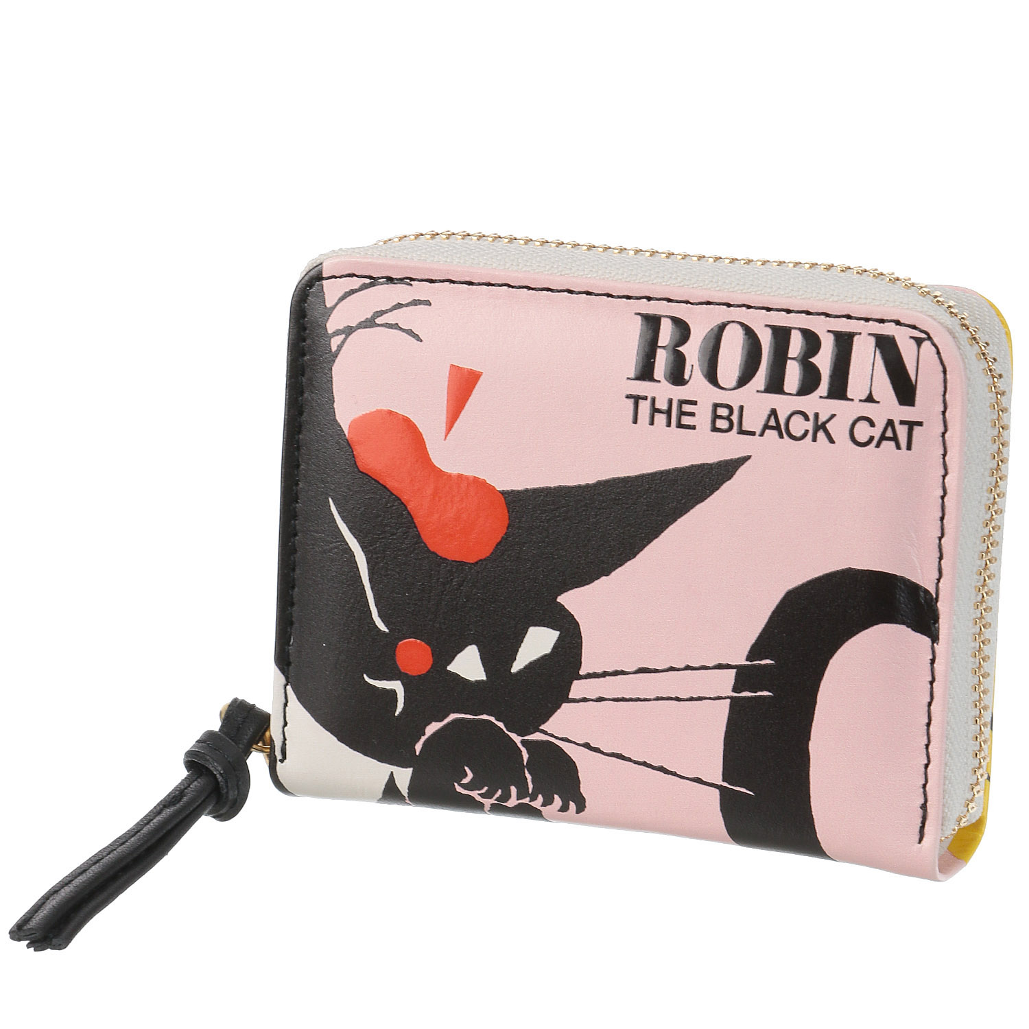 perche 黒ねこ意匠 ROBINジャバラカードウォレット - 画像6