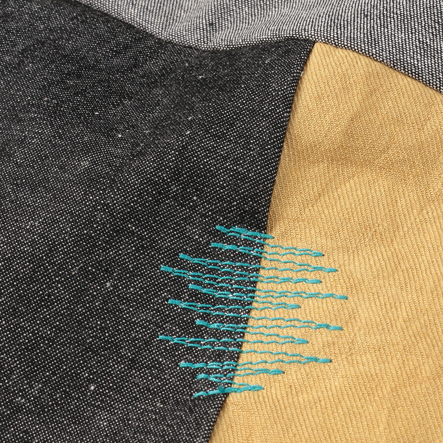 デニム×リネンショルダーバッグ - 画像8