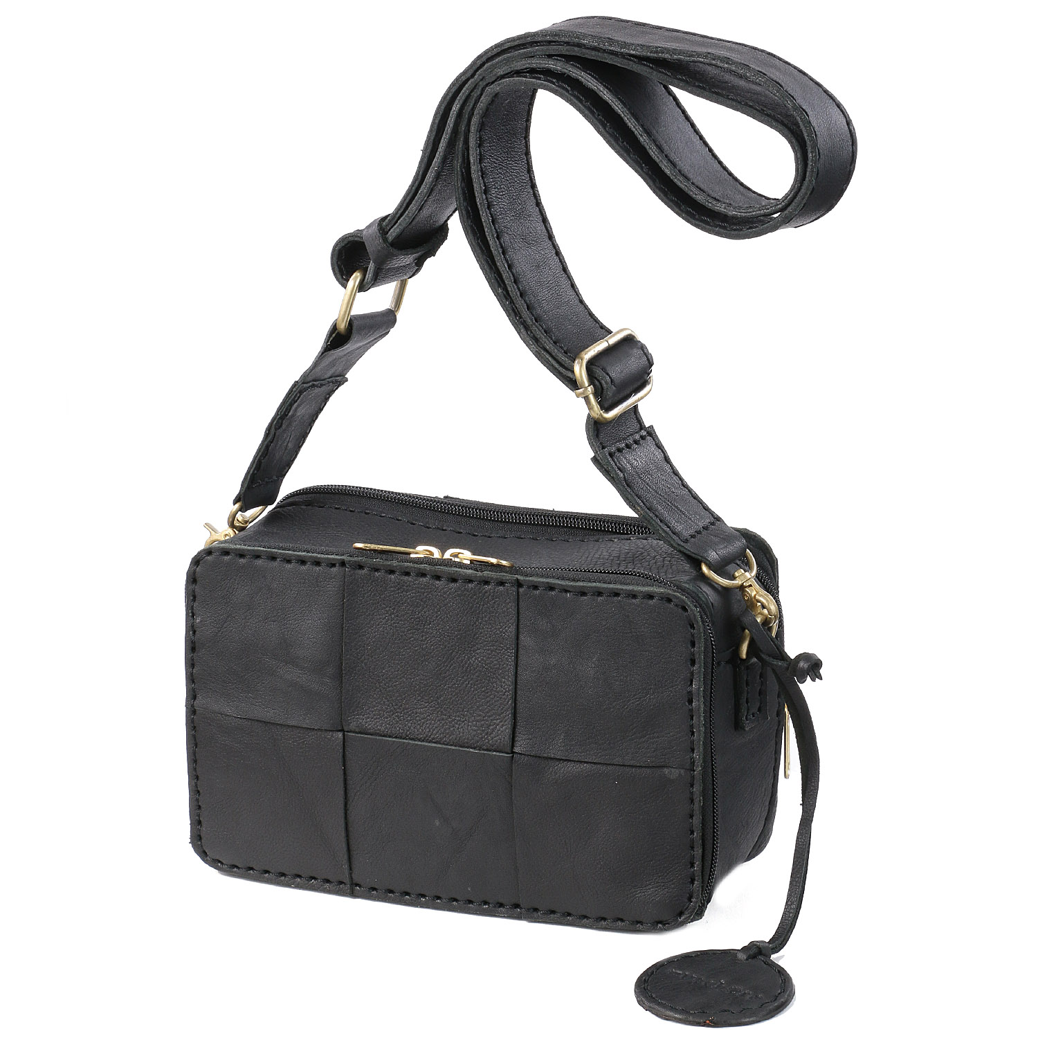 zucchero 牛革メッシュスクエア型ショルダーバッグ - 画像2