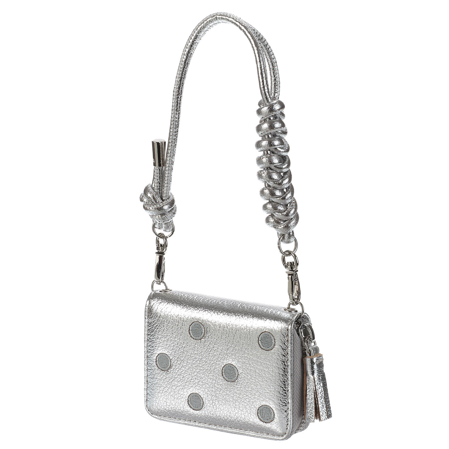 perche ドット刺繍ジャバラチャームウォレットショルダー - 画像7