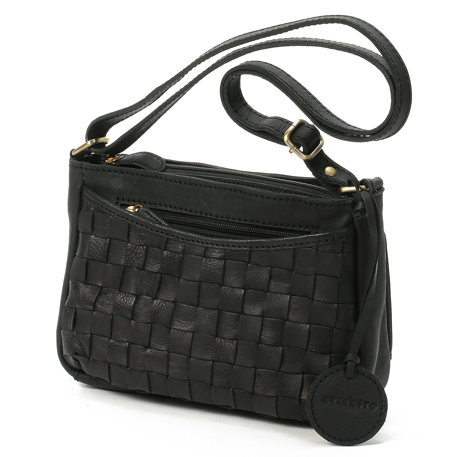 zucchero 牛革メッシュお財布機能付きショルダーバッグ - 画像1