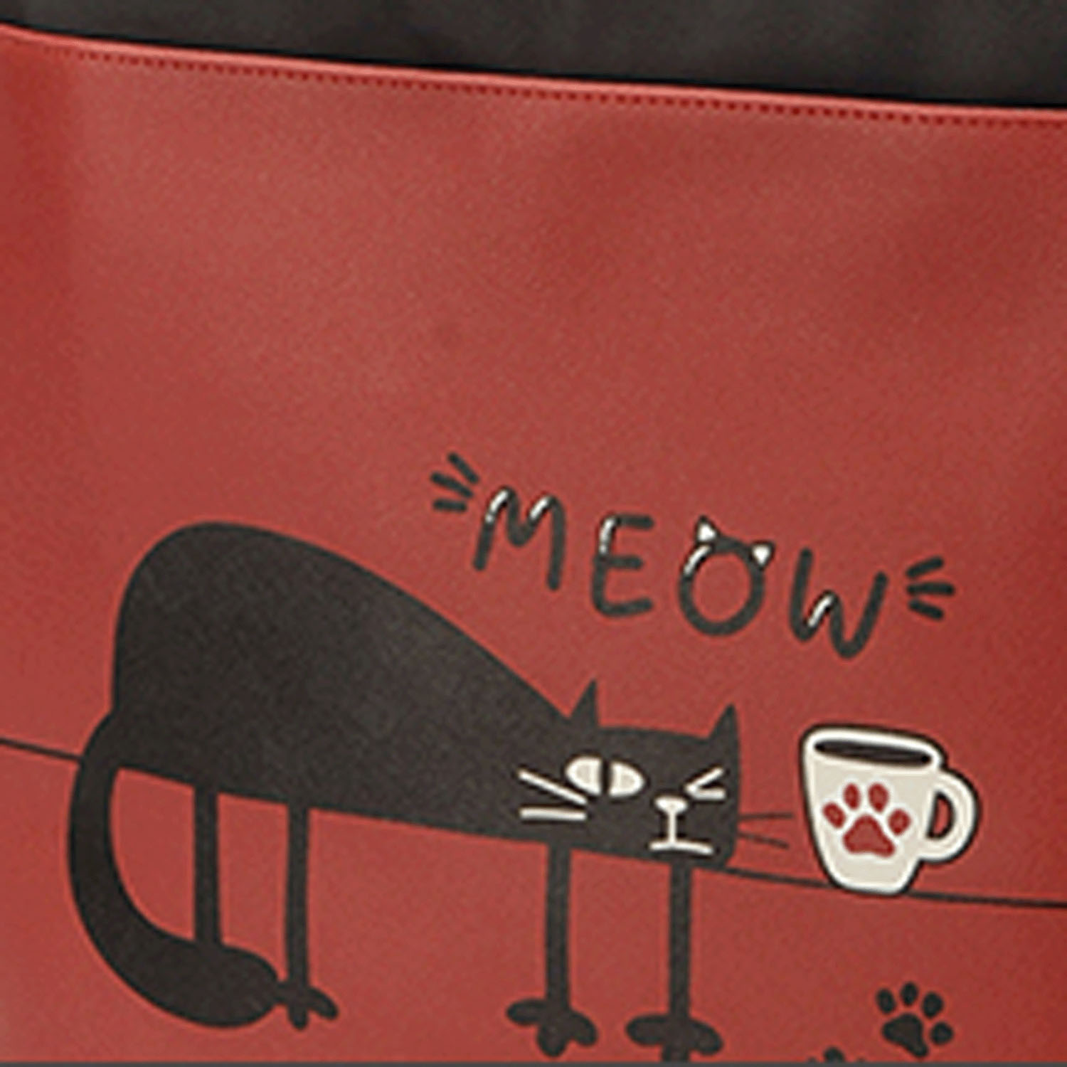 ネコ柄ポケットスクエア型バッグ - 画像3