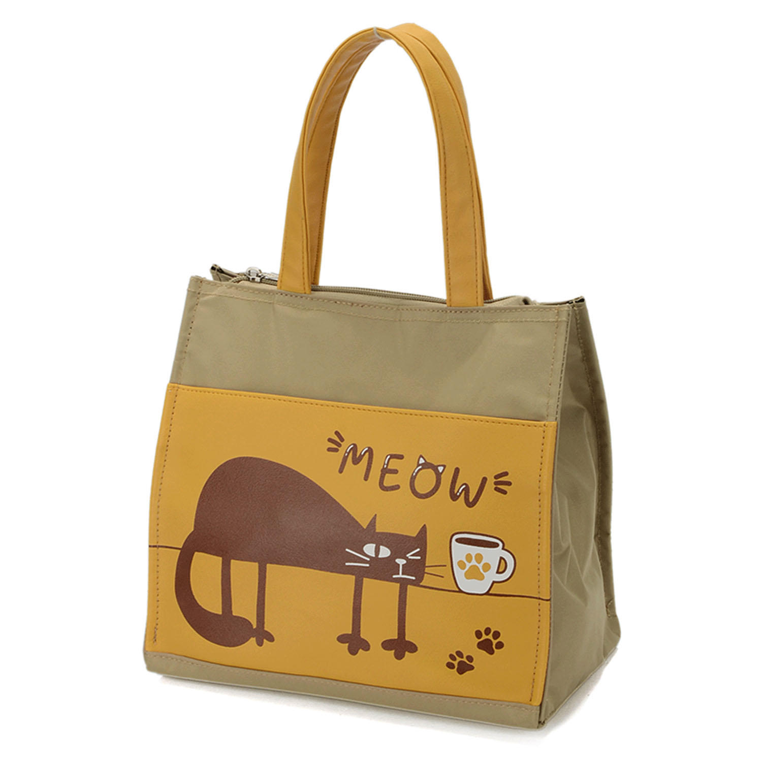 ネコ柄ポケットスクエア型バッグ - 画像4