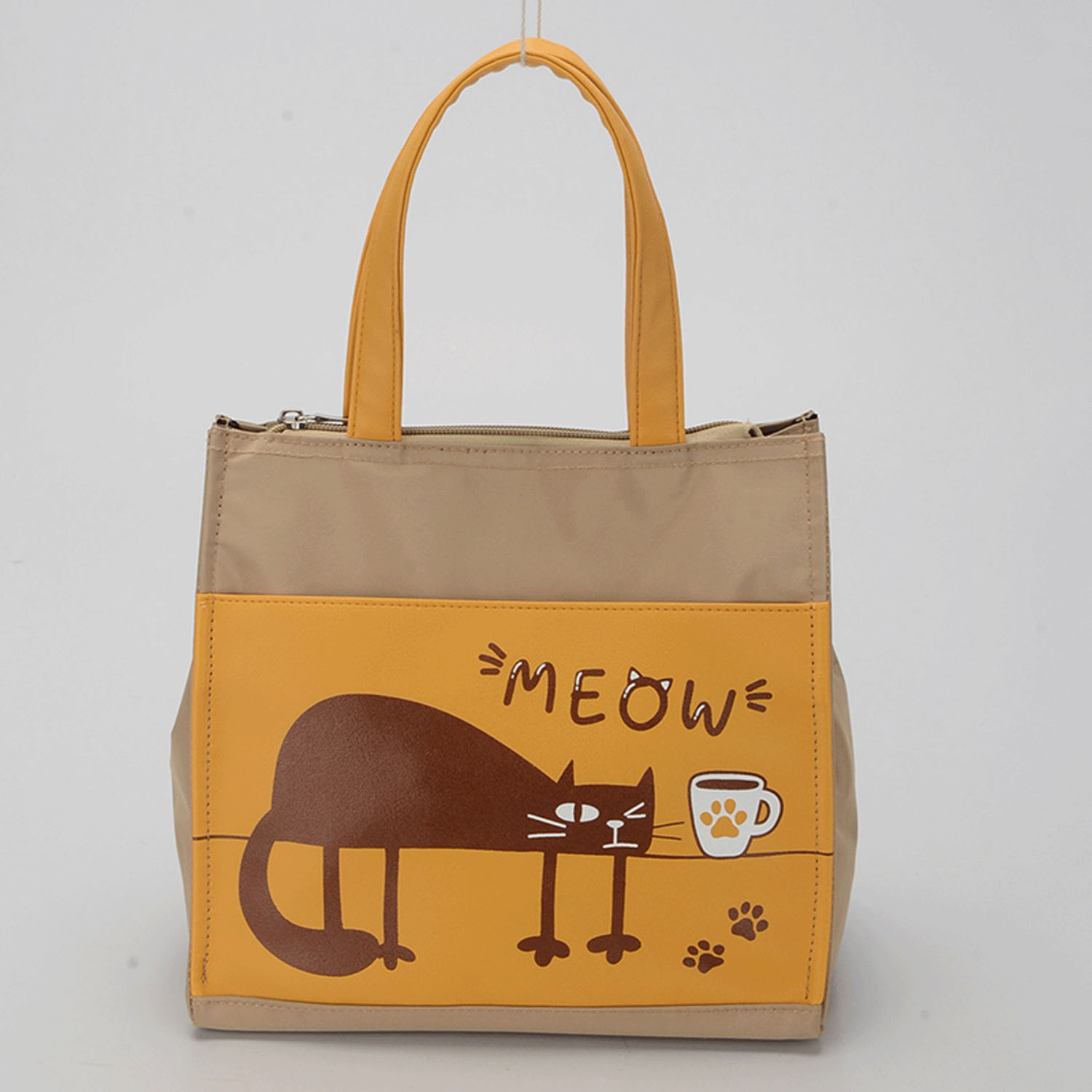 ネコ柄ポケットスクエア型バッグ - 画像5