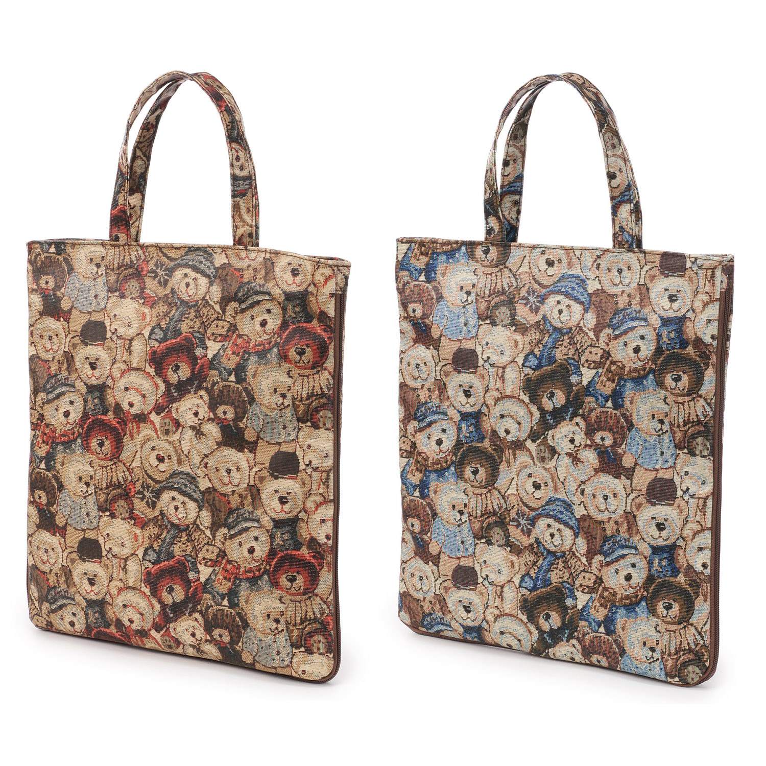 【エトワール別注柄】クマゴブラン柄A4拡張縦型バッグ - 画像3