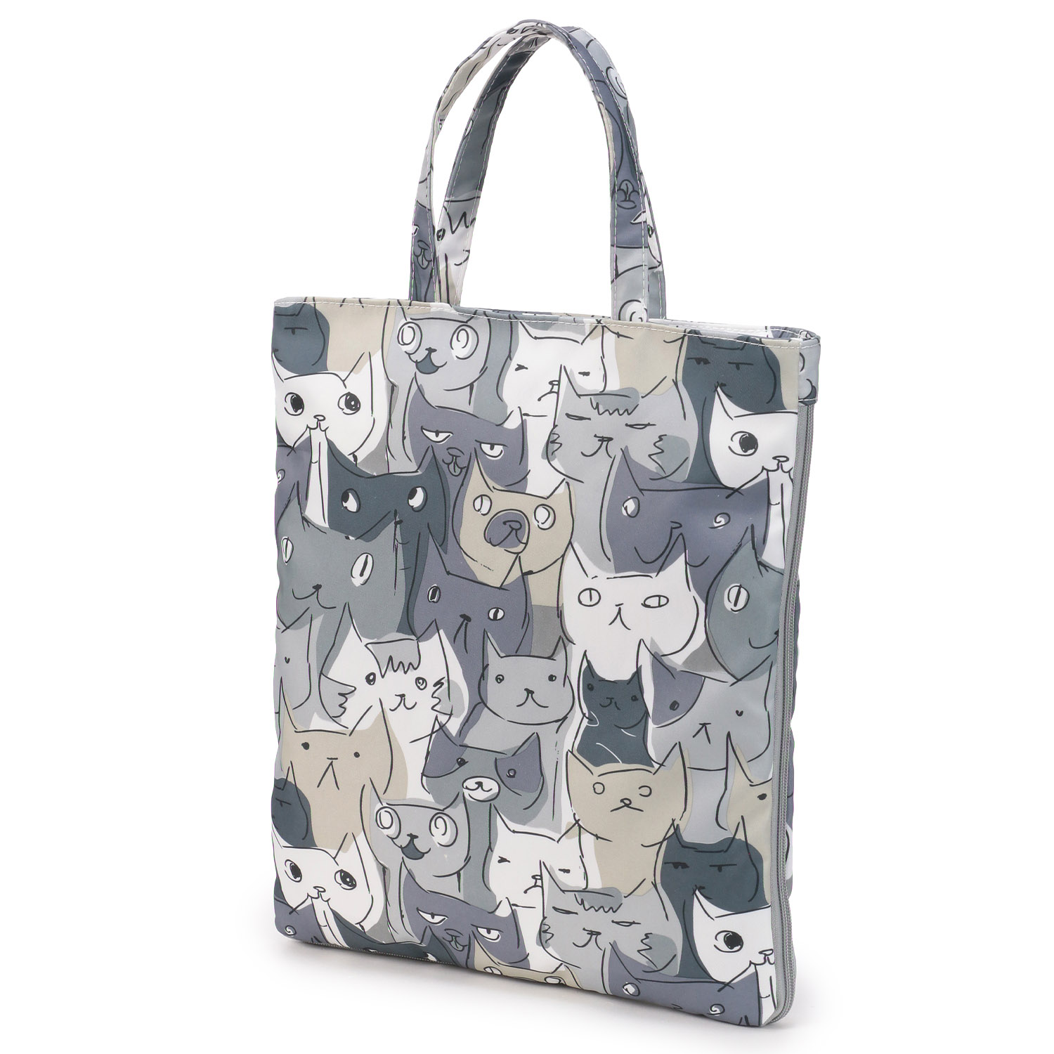 【エトワール別注柄】色々ネコ柄A4拡張縦型バッグ - 画像1