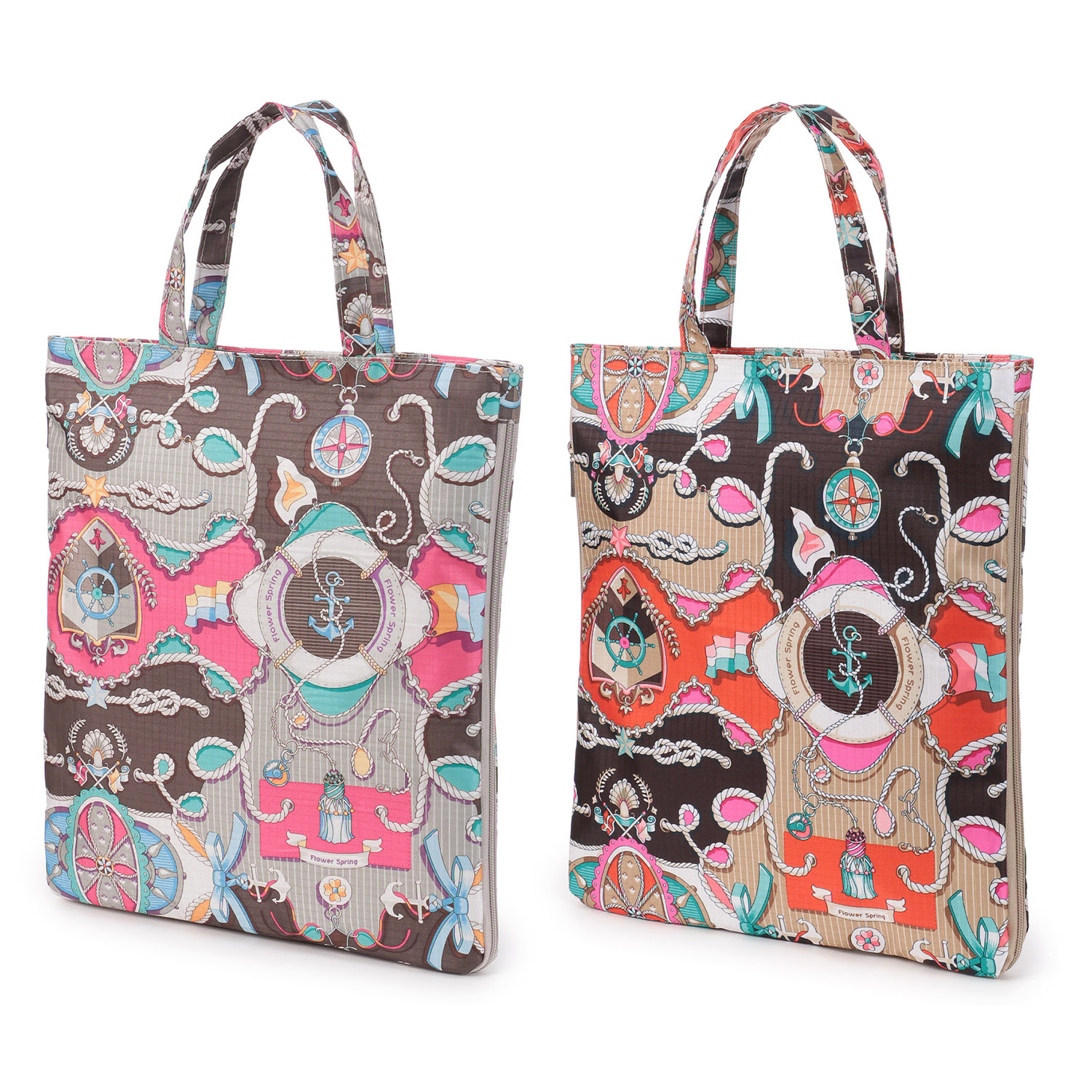 【エトワール別注柄】錨とロープ柄A4拡張縦型バッグ - 画像3