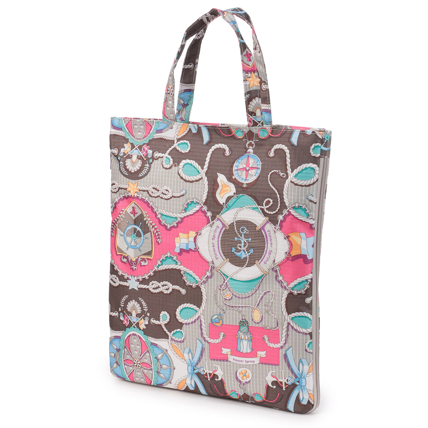 【エトワール別注柄】錨とロープ柄A4拡張縦型バッグ - 画像1