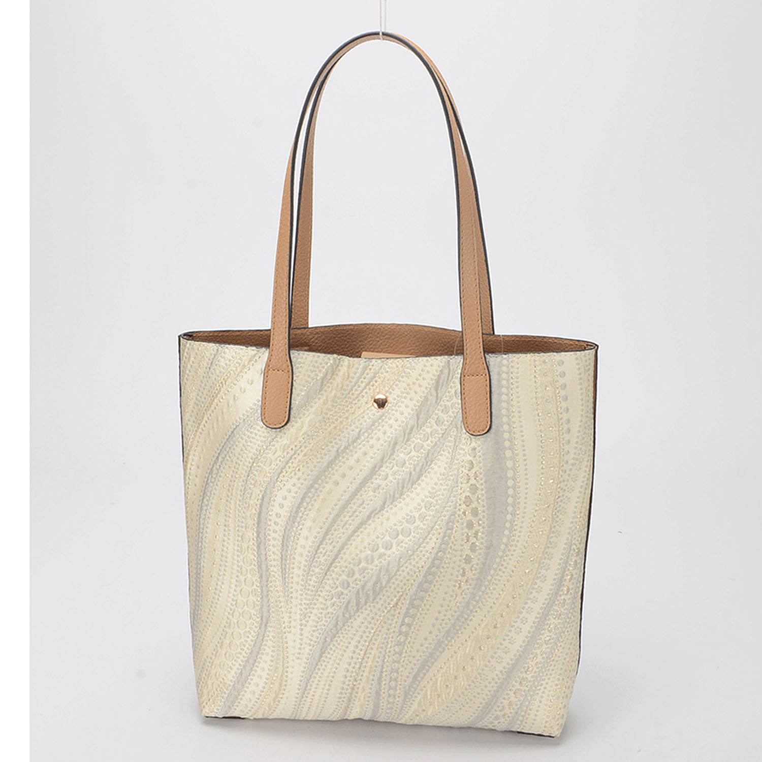 ウェーブ柄リバーシブルトートバッグ - 画像2