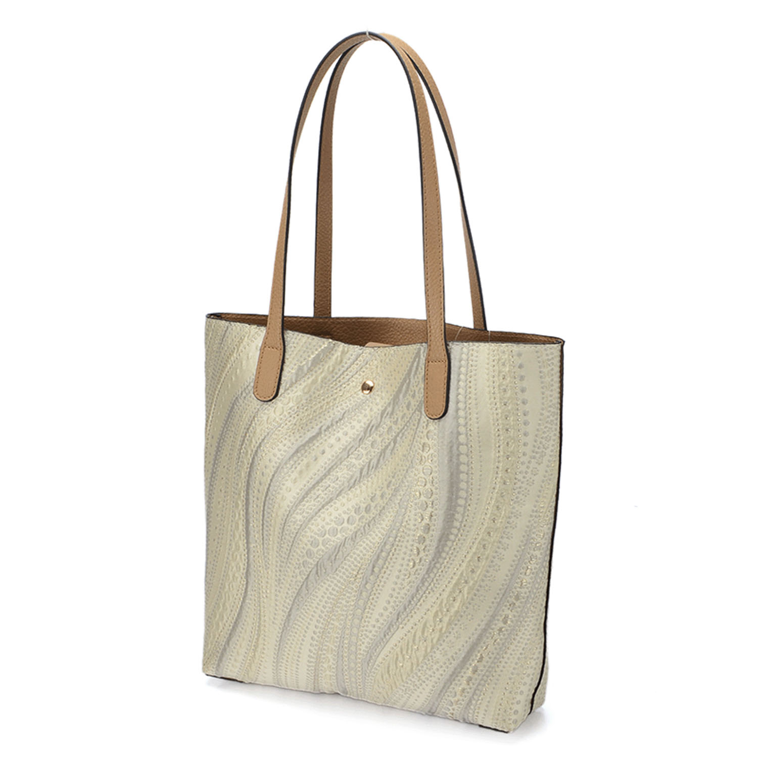 ウェーブ柄リバーシブルトートバッグ - 画像3