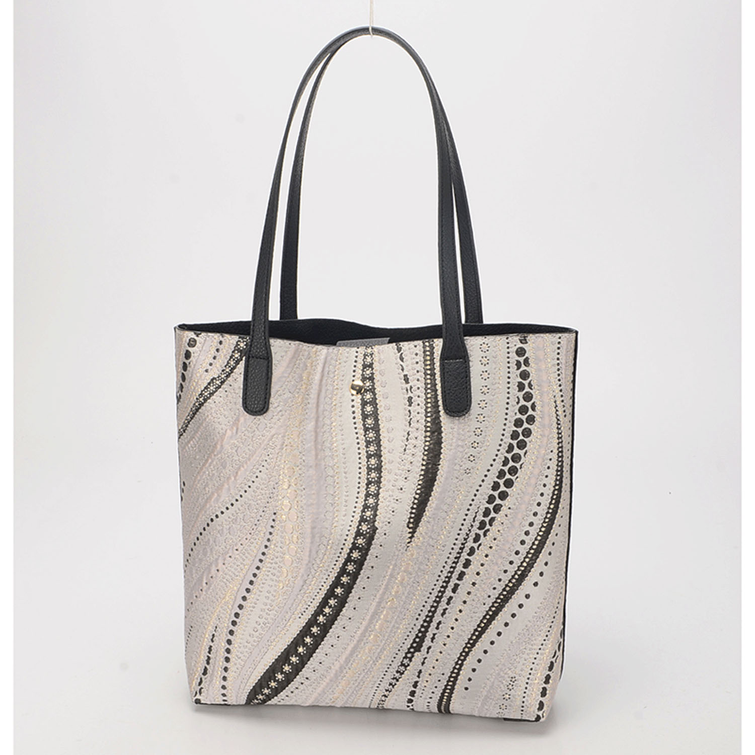 ウェーブ柄リバーシブルトートバッグ - 画像4