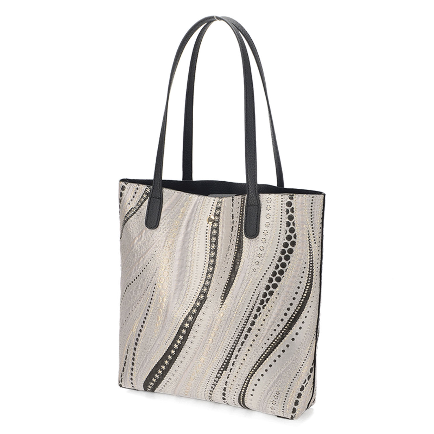 ウェーブ柄リバーシブルトートバッグ - 画像5