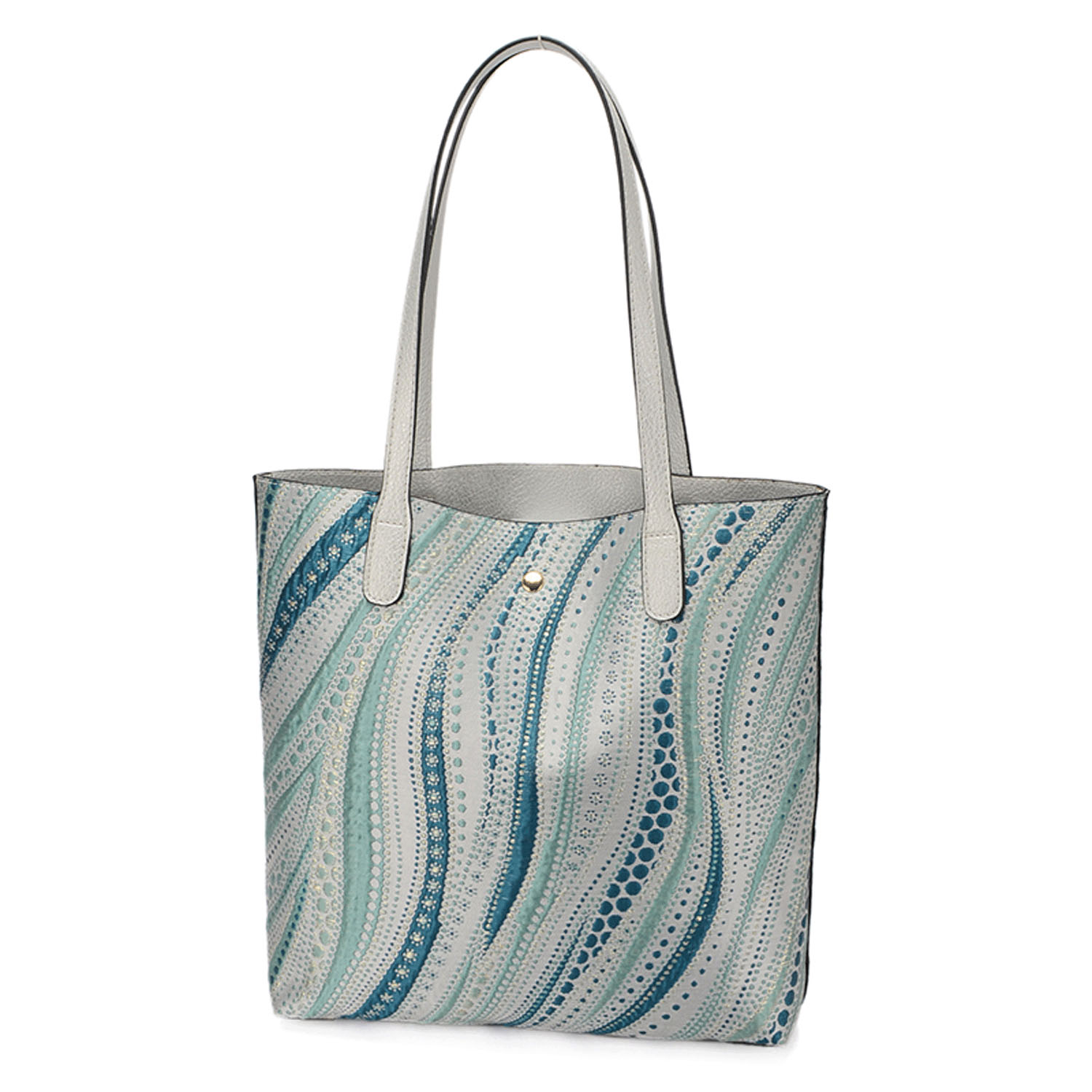 ウェーブ柄リバーシブルトートバッグ - 画像6