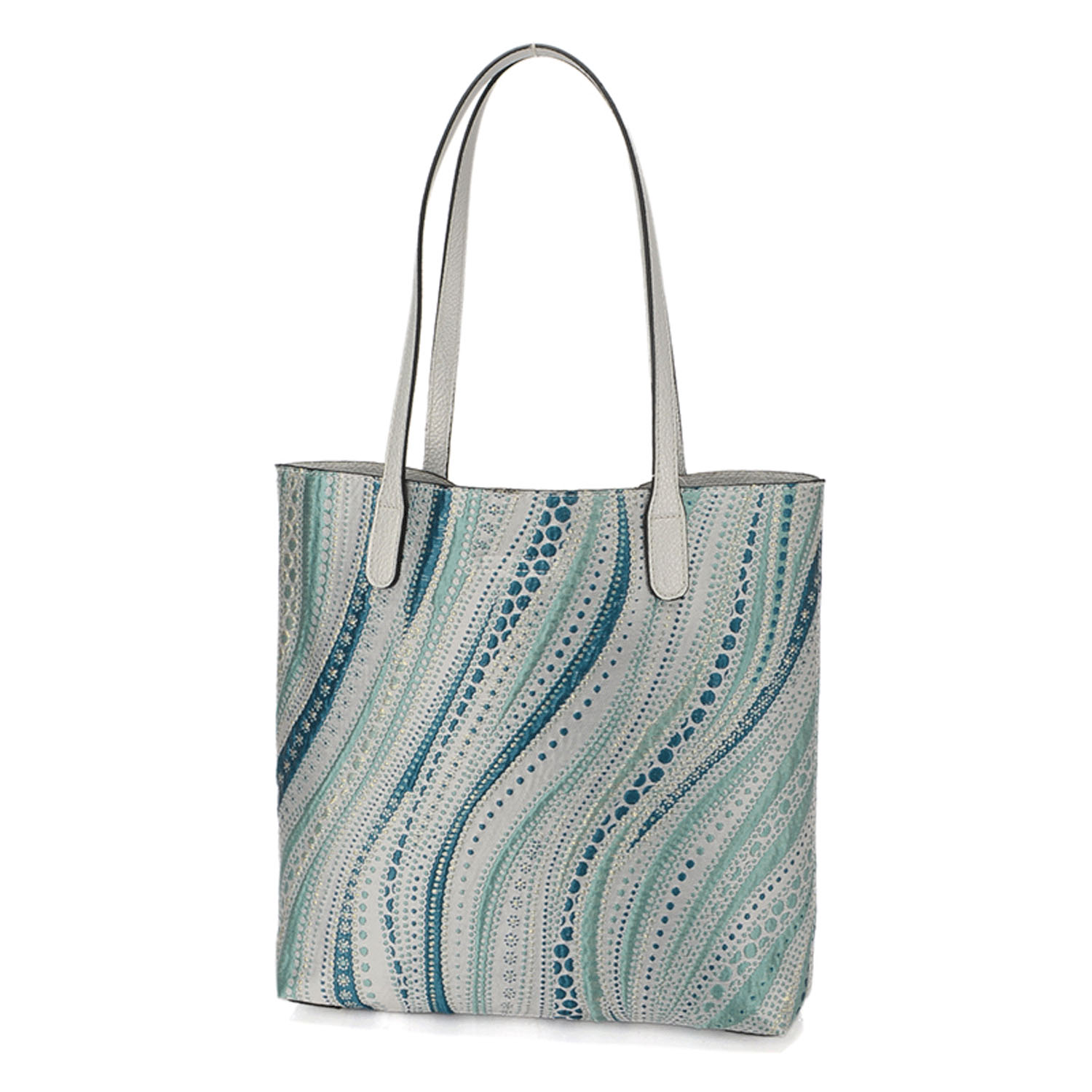 ウェーブ柄リバーシブルトートバッグ - 画像8