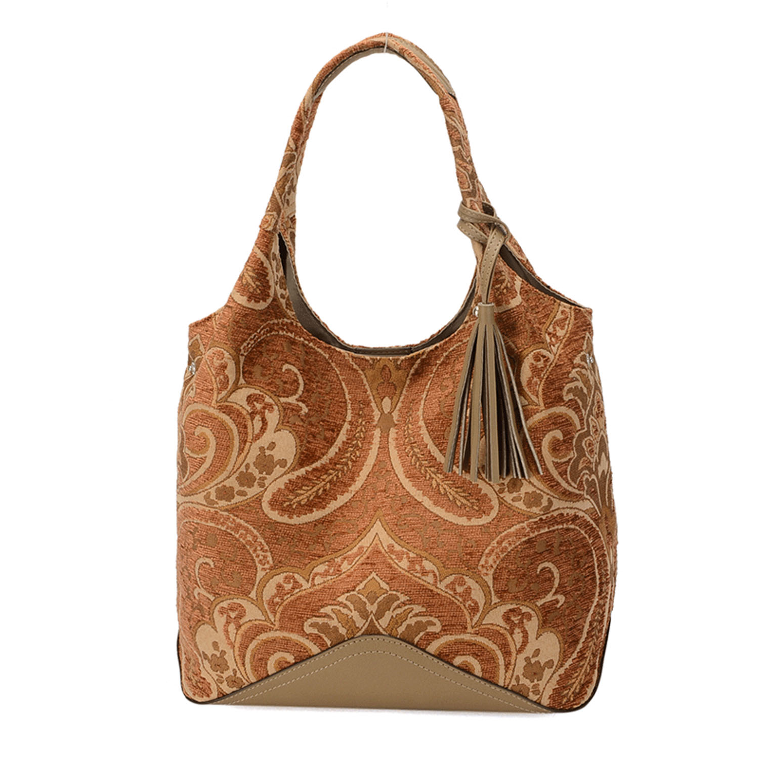 ペイズリー柄くり手バッグ - 画像3