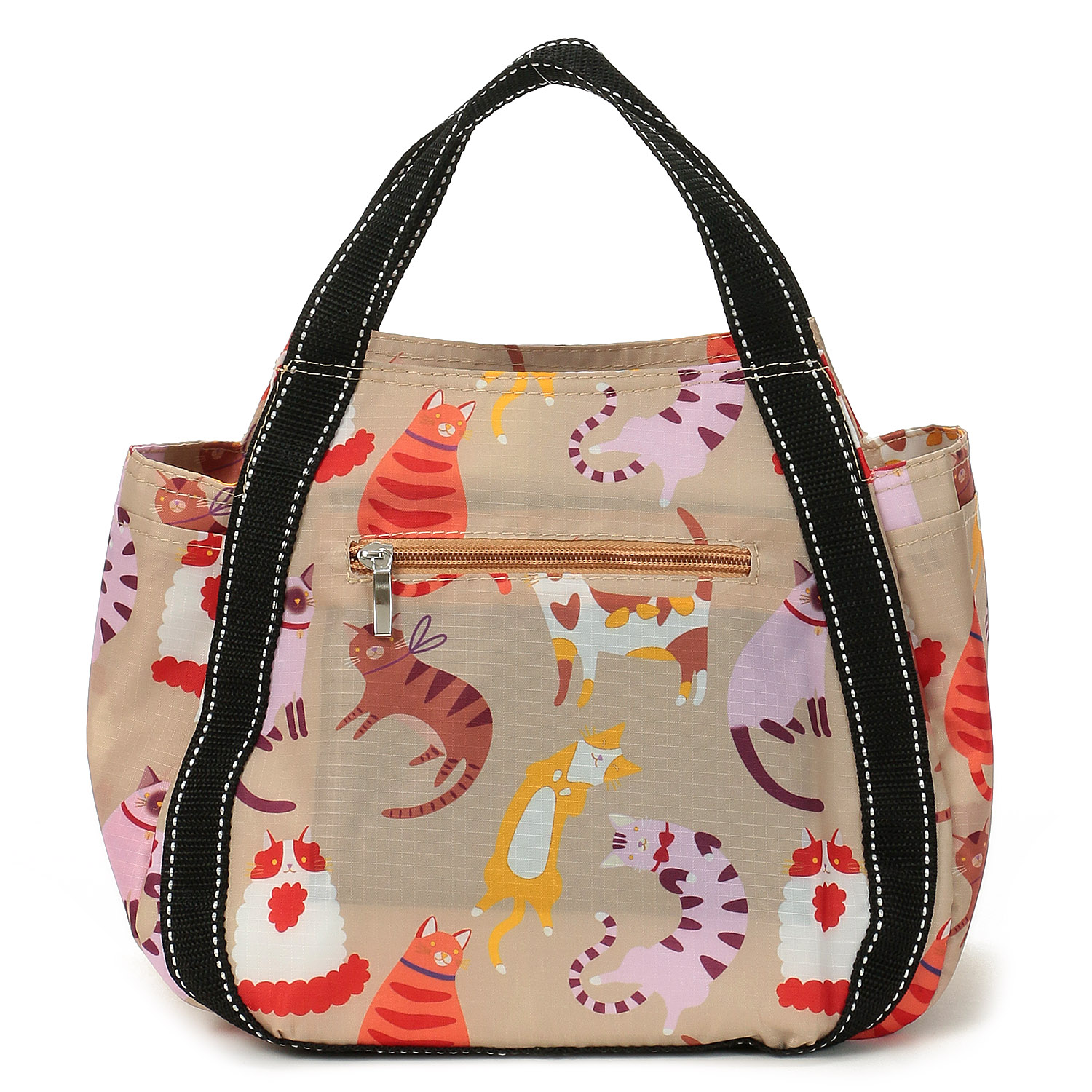 【エトワール別注柄】保冷色々猫柄ボトル付きバッグ バルーン小 - 画像5