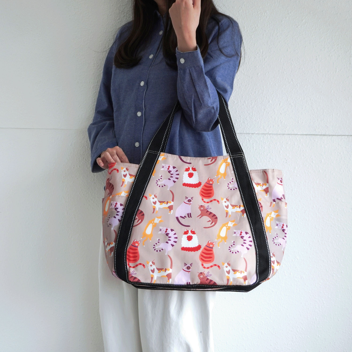 【エトワール別注柄】保冷色々猫柄 バルーン大