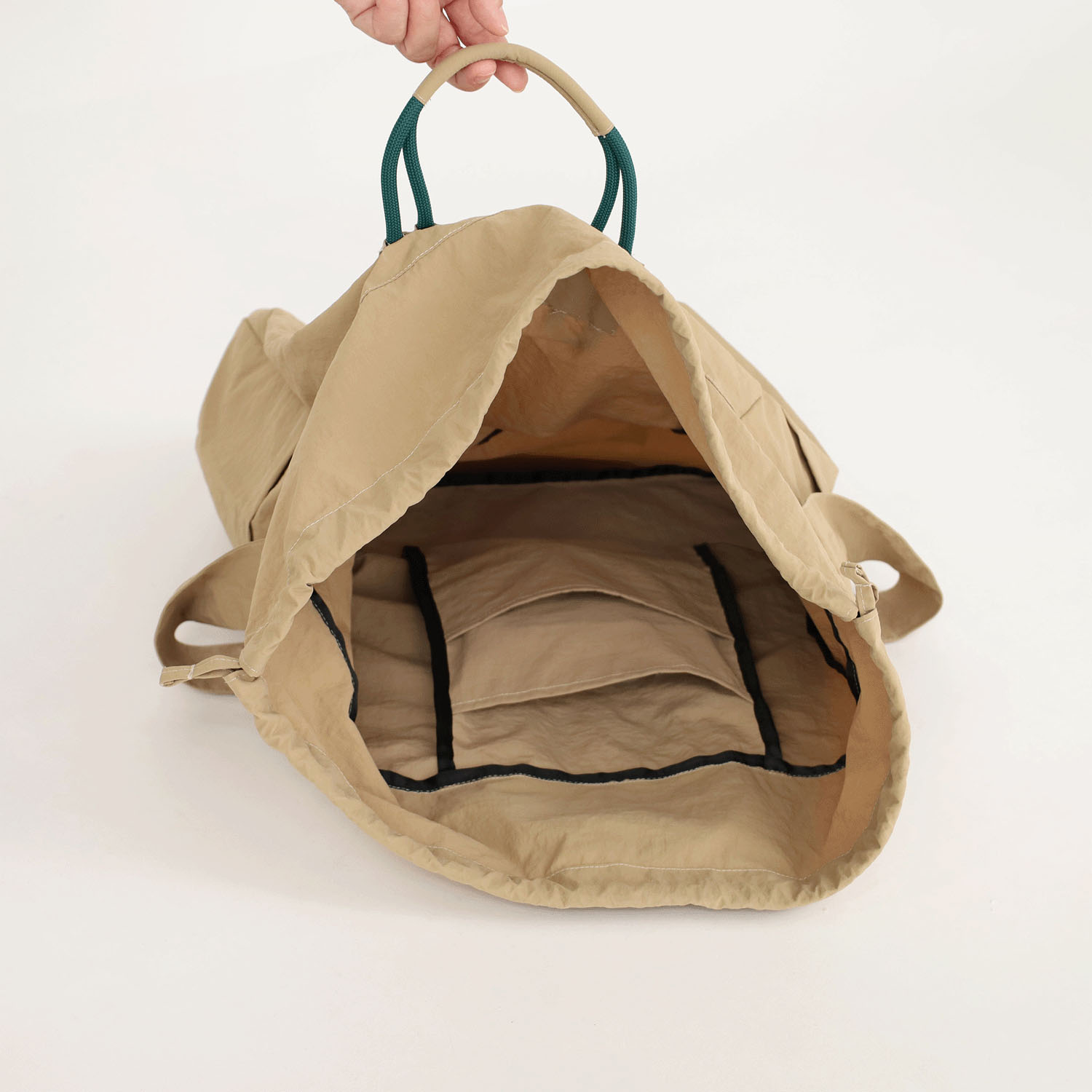 ロープハンドル2WAYコンパクトトートバッグ - 画像3