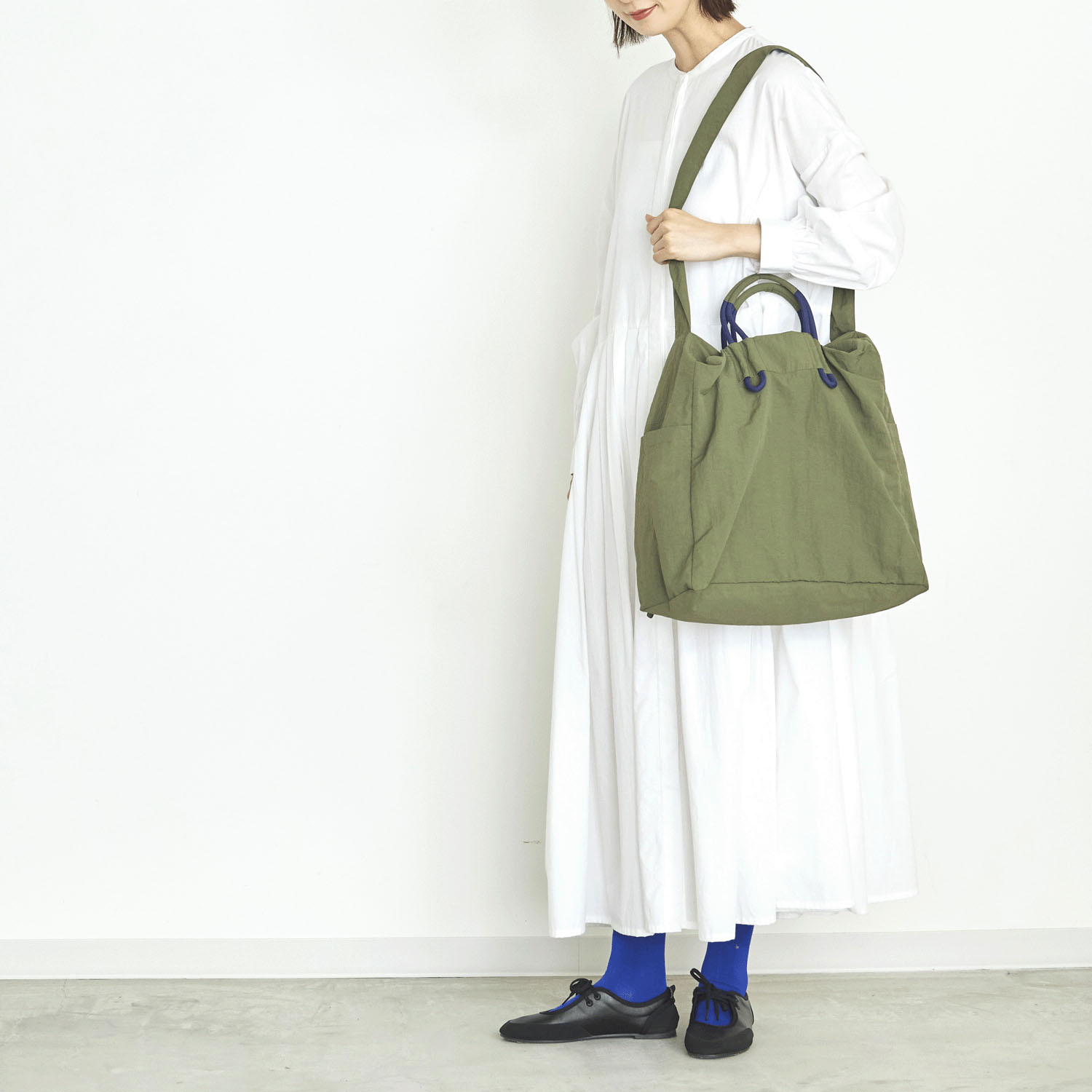 ロープハンドル2WAYコンパクトトートバッグ - 画像5