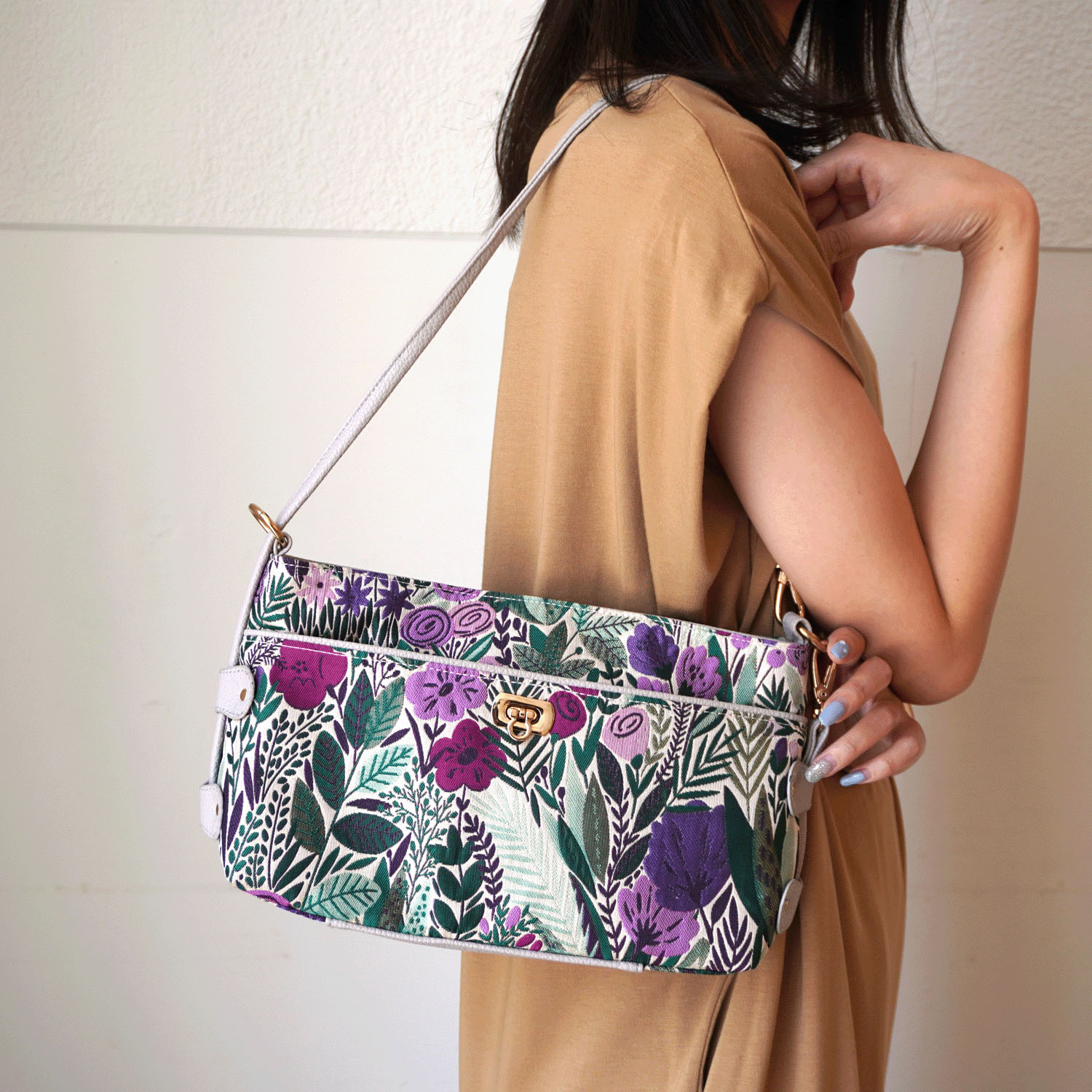 【リニューアル】himoシダイ 金具付きボタニカル柄 - 画像1