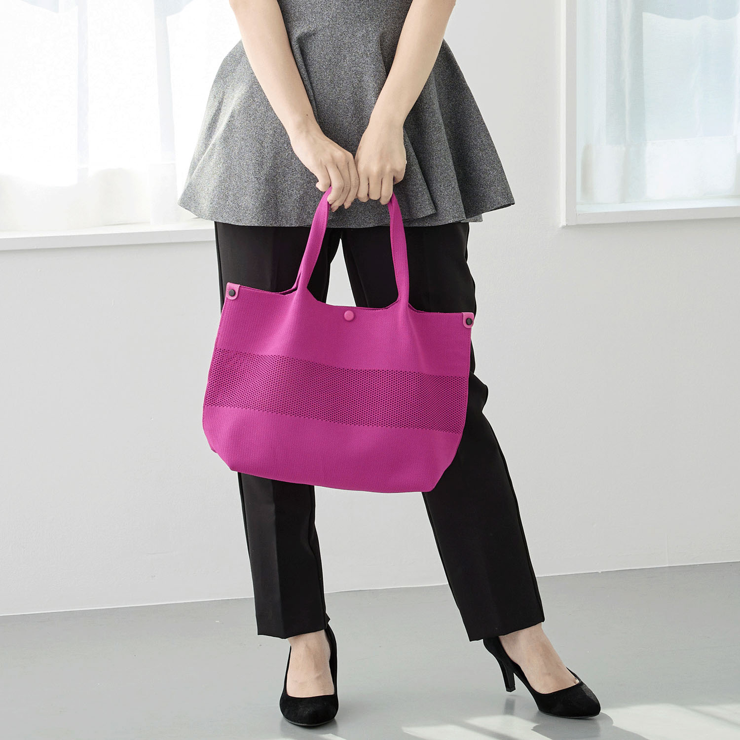 ルートート 洗えるニットトートバッグ - 画像3