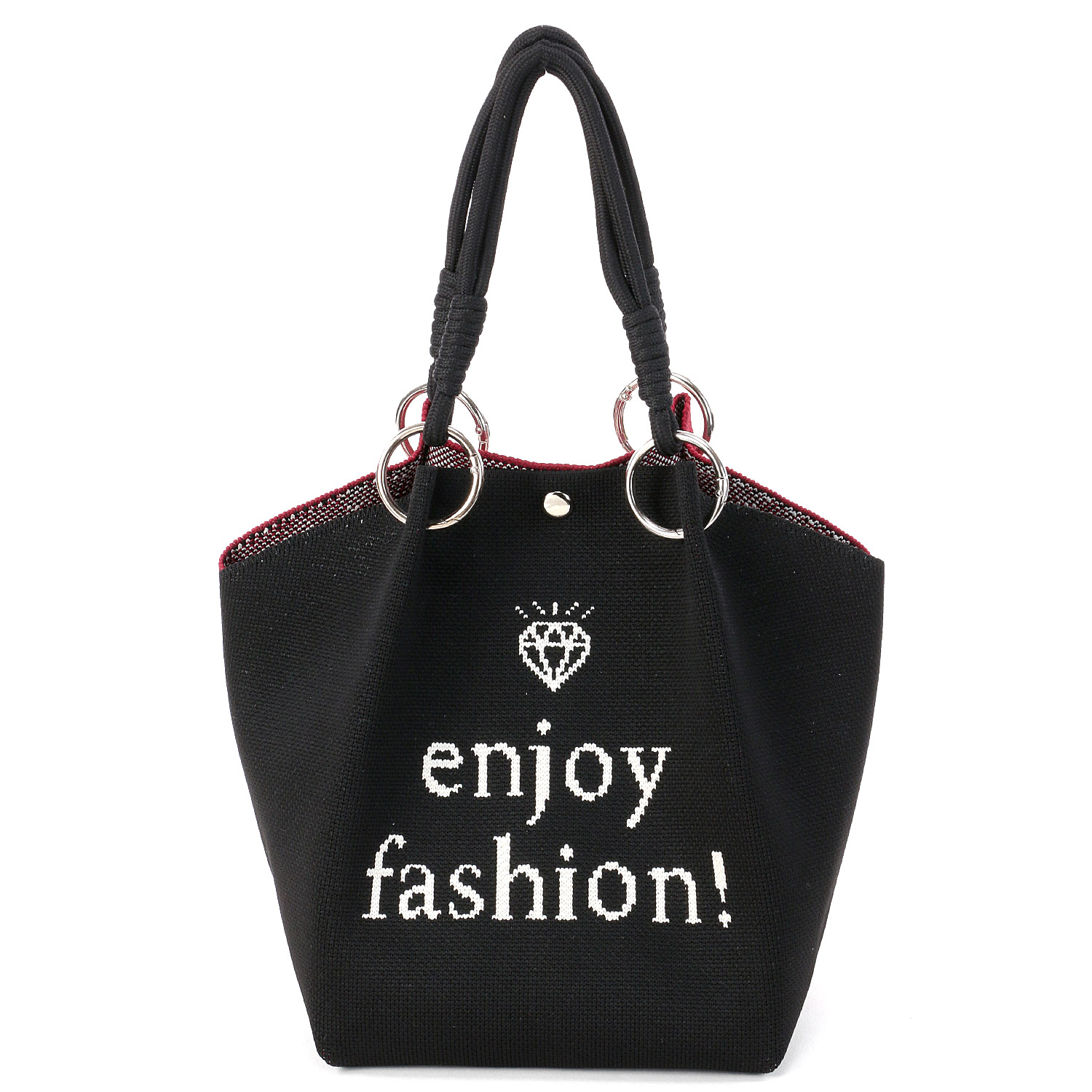 HAPPY FACE ミニニットバッグ ドット柄 - 画像4