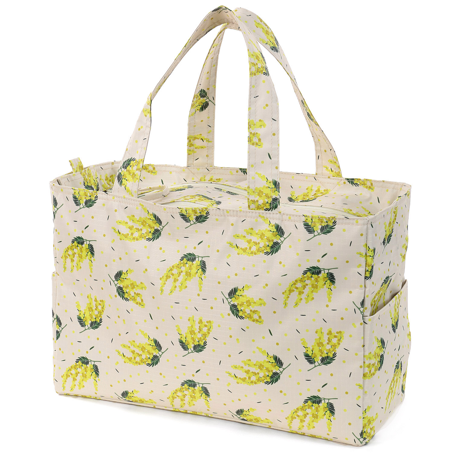 【エトワール別注柄】ミモザ柄保冷BOX型トートバッグ - 画像2