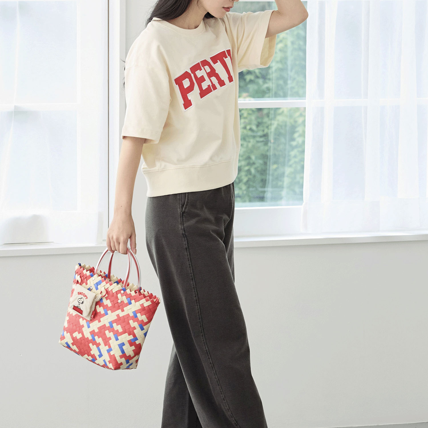 PEANUTS スヌーピーバスケットバッグ - 画像2