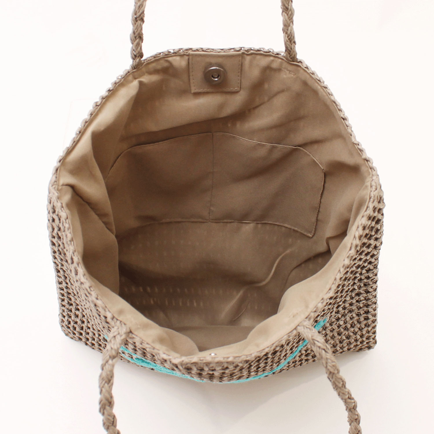 雑材サガラ刺繍フラットトートバッグ - 画像13