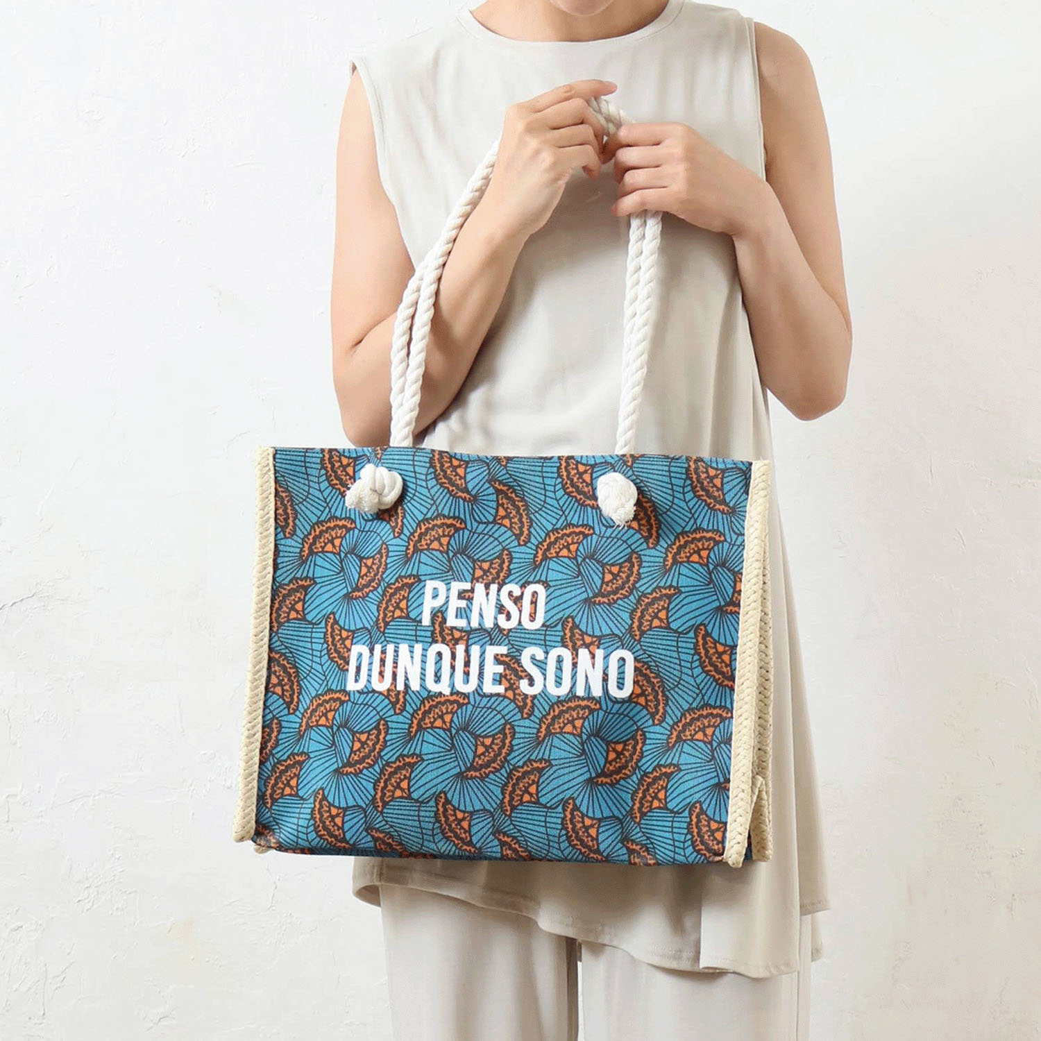 雑材ラタイデアプリントトートバッグ - 画像2