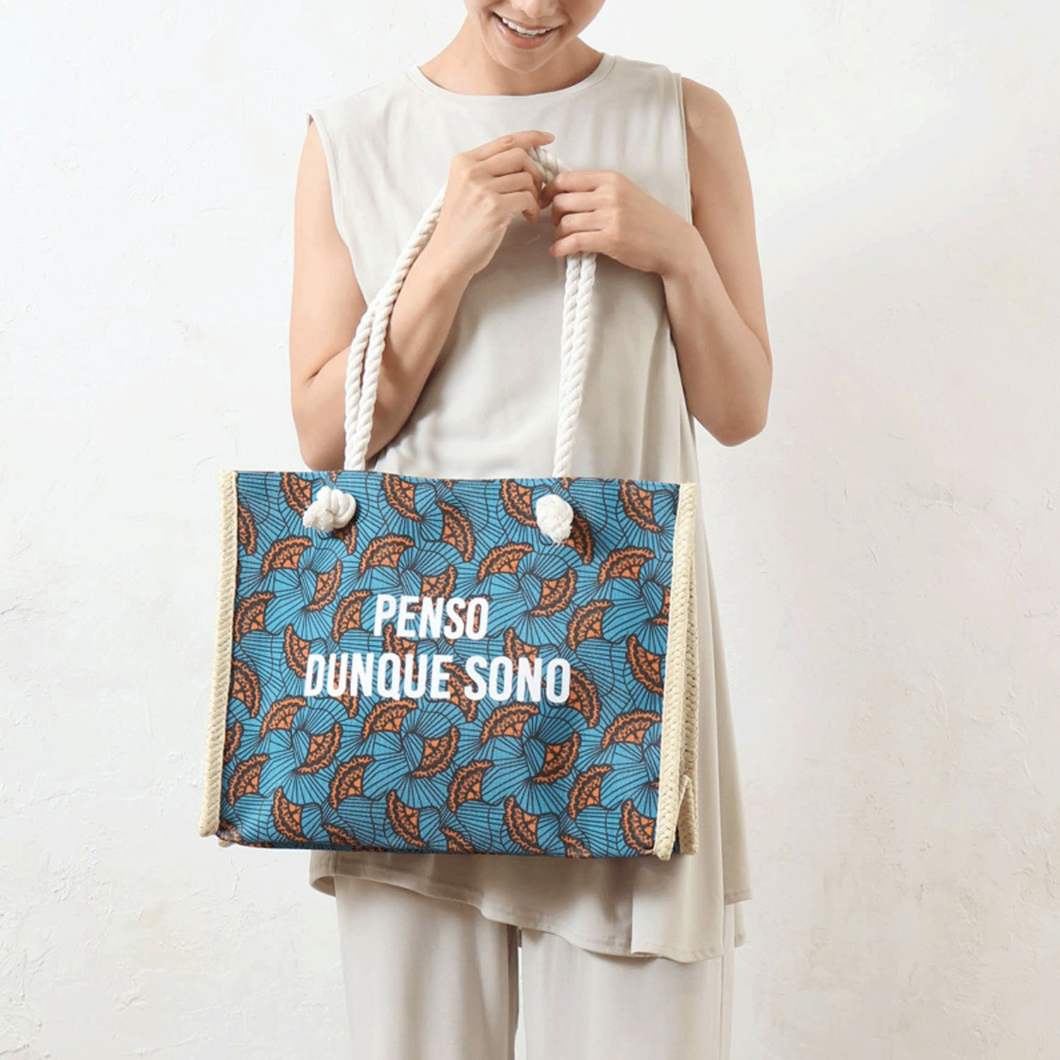 雑材ラタイデアプリントトートバッグ