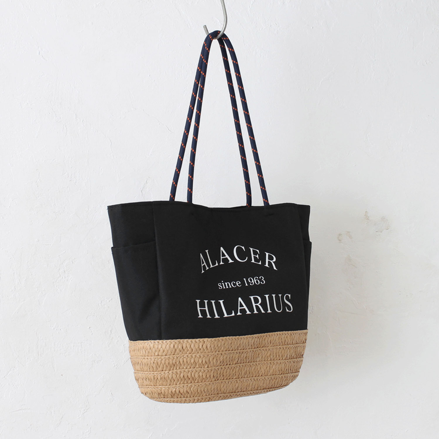 雑材パラロープハンドルロゴトートバッグ - 画像12