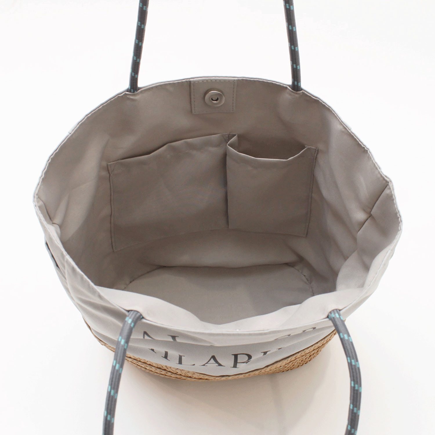 雑材パラロープハンドルロゴトートバッグ - 画像10