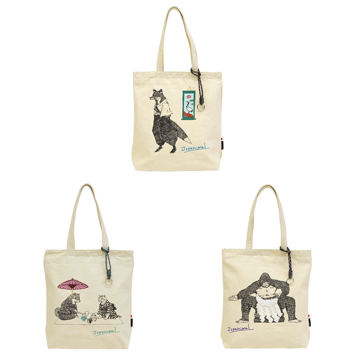 Japanimal キャンバストートバッグ - 画像1