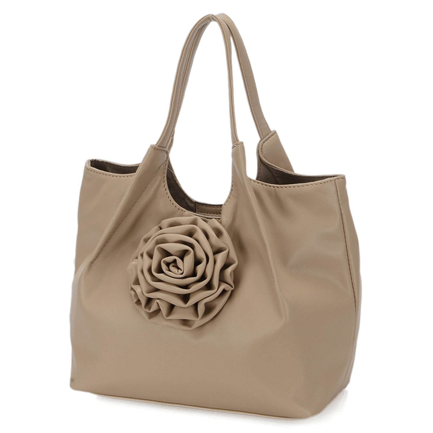 花モチーフ付ハンドバッグ - 画像4