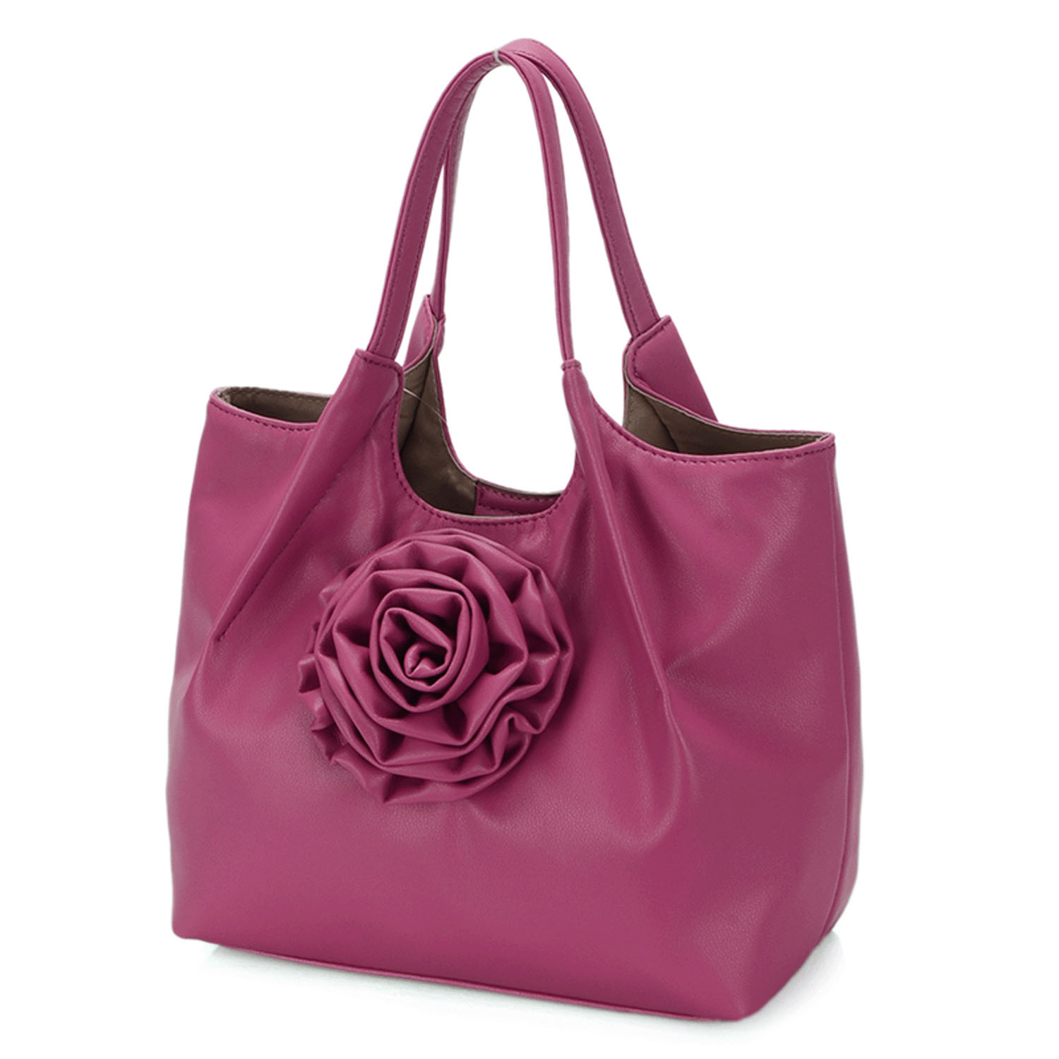 花モチーフ付ハンドバッグ - 画像5