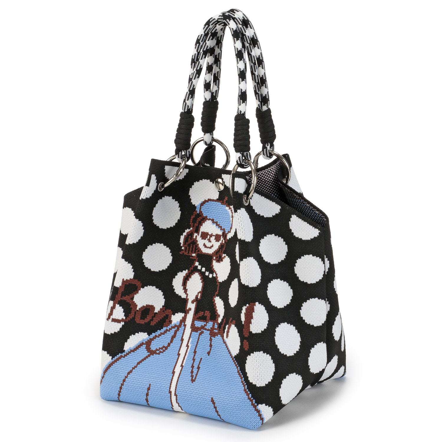 ドット女の子ニットバッグ - 画像2