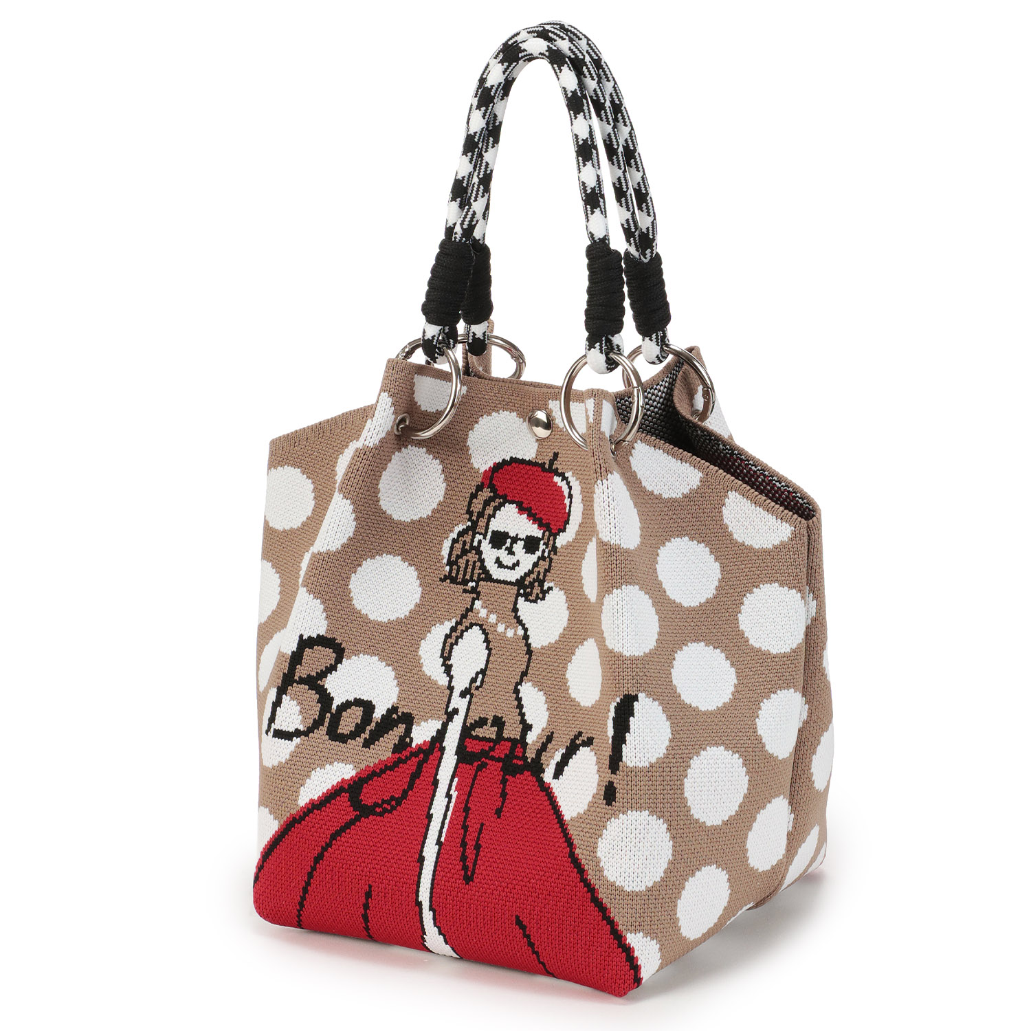 ドット女の子ニットバッグ - 画像3