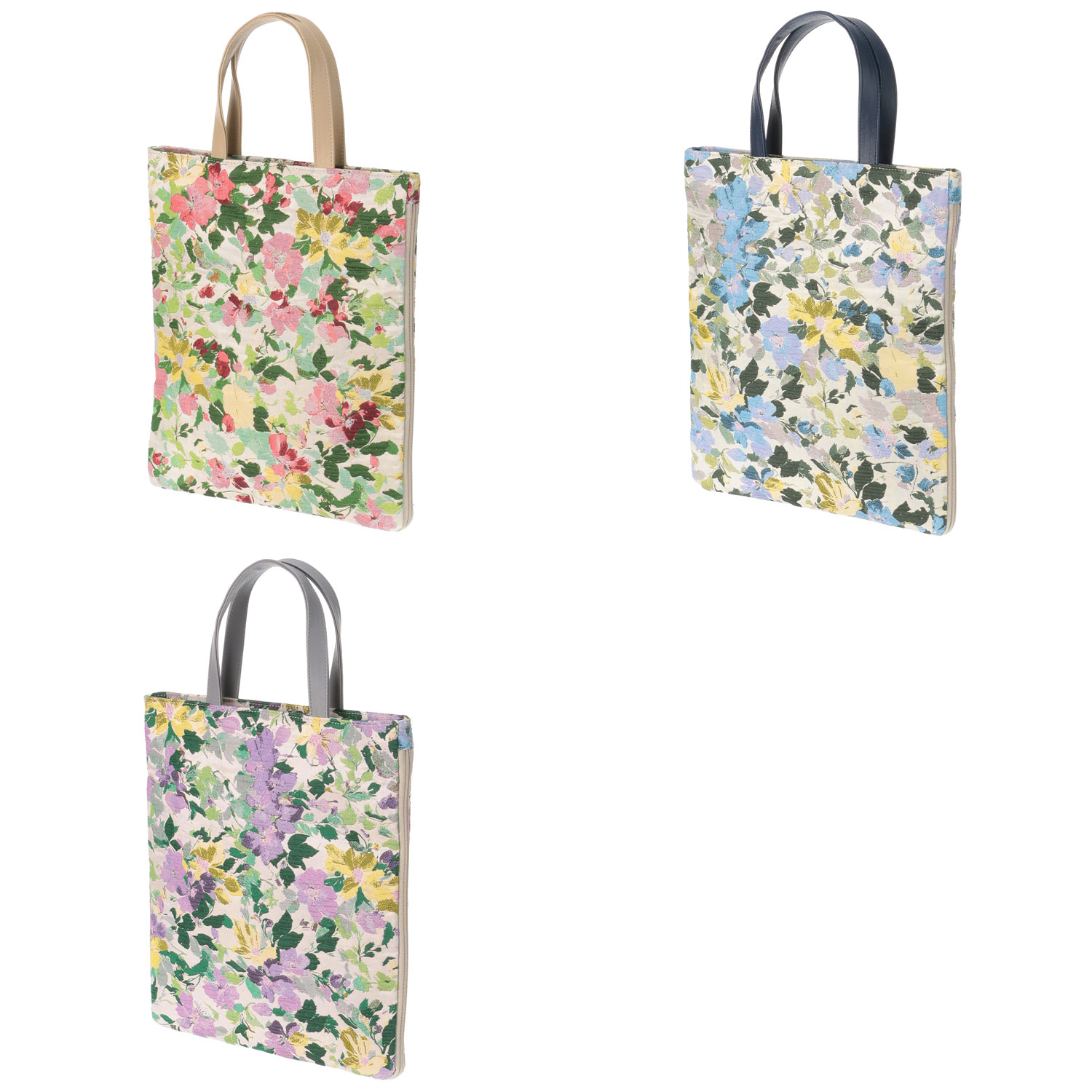 【エトワール別注柄】クラシカル花柄A4拡張縦型バッグ - 画像1