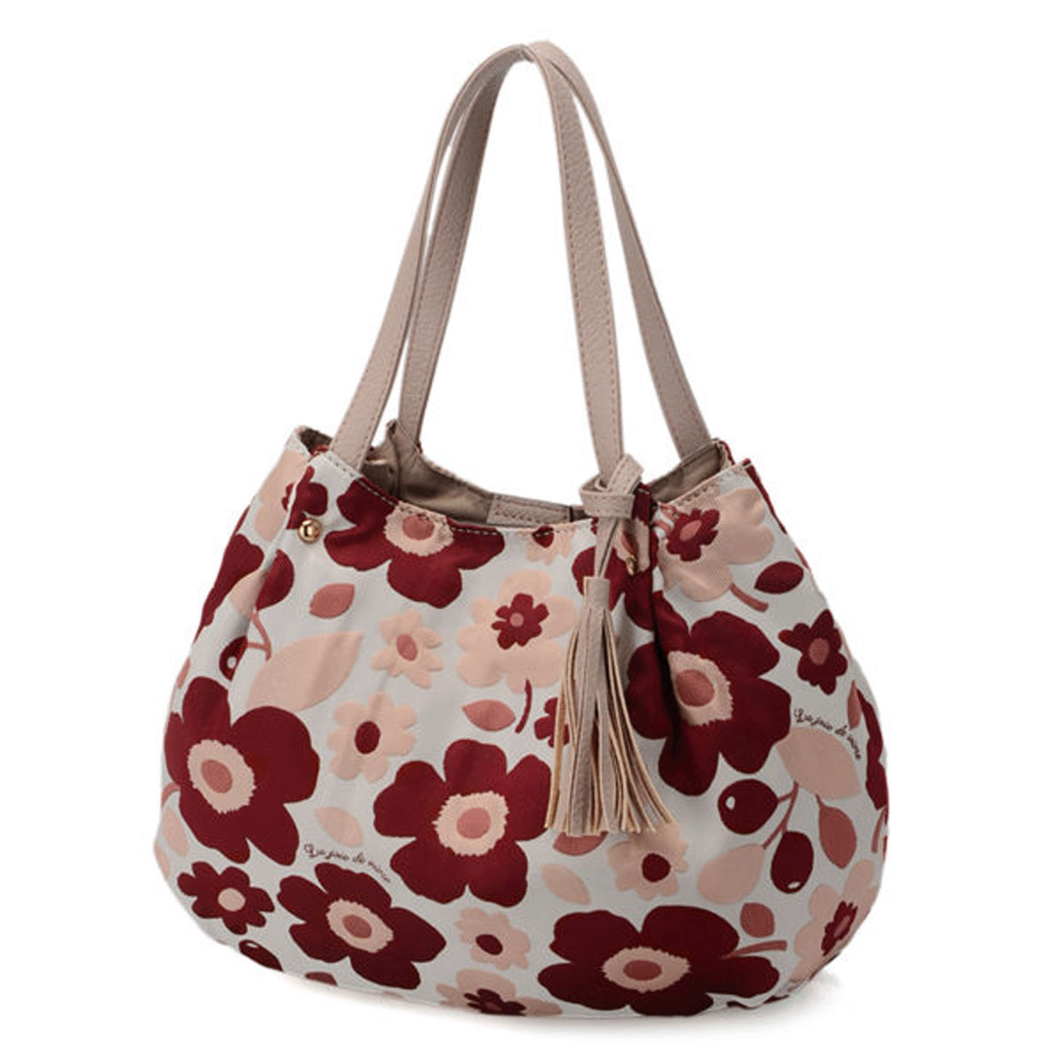 北欧花柄バルーン型バッグ - 画像8