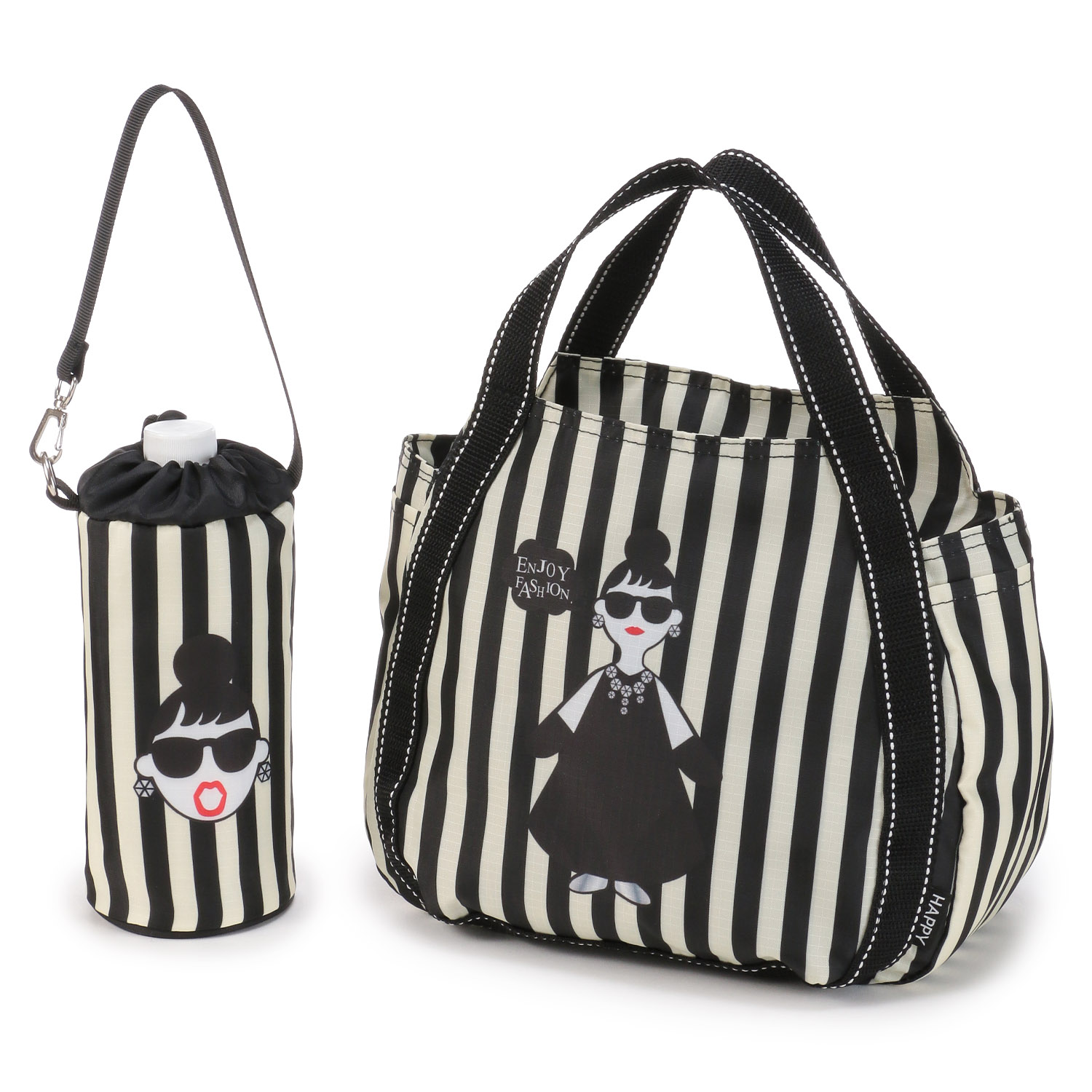 【エトワールオリジナル】保冷レディエマ柄ボトル付きバッグ バルーン小 保冷シート取り外しタイプ - 画像5